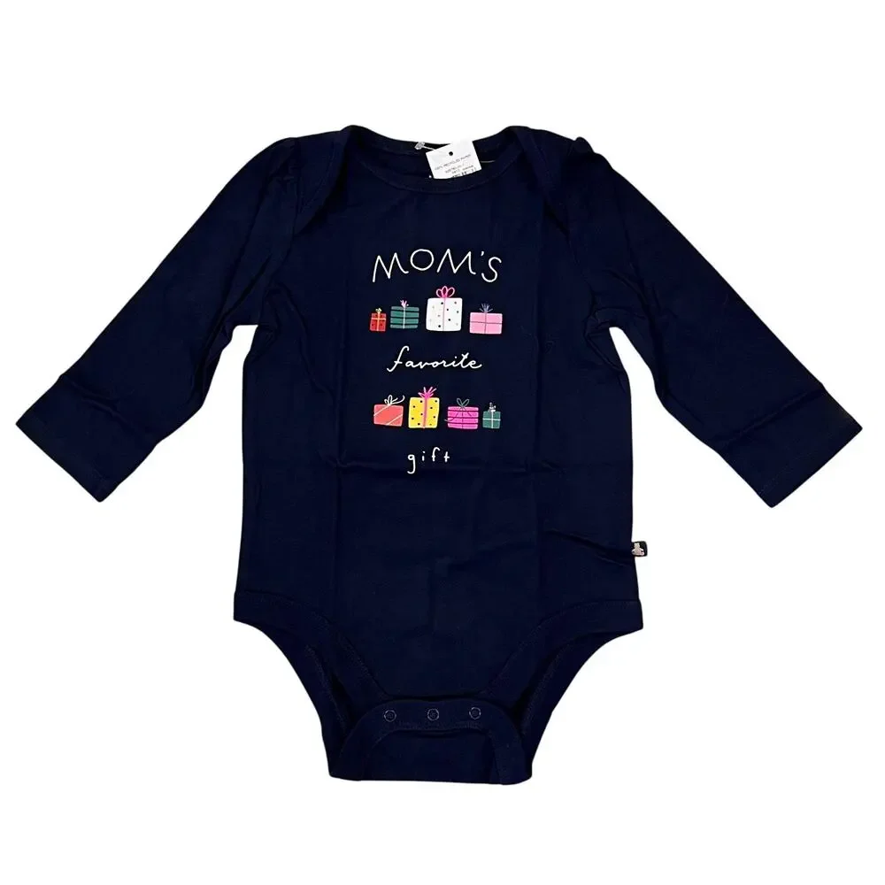 **NWT GAP Baby Red & Navy W/Christmas Graphic Bodysuit & Red Leggings -